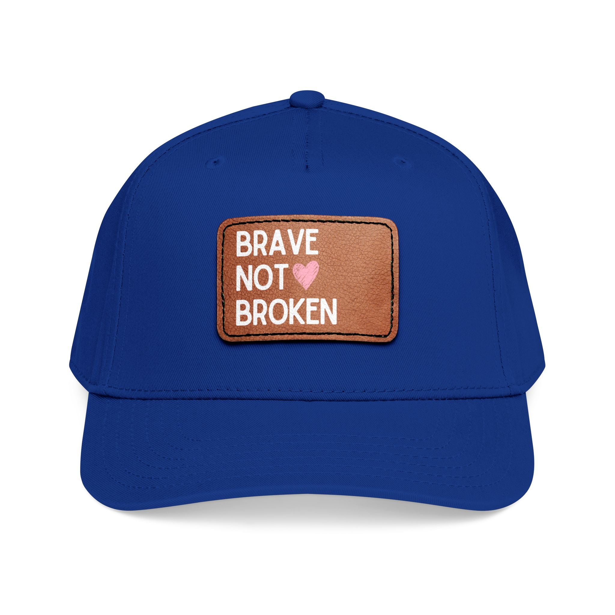 Mid Profile Baseball Cap with Leather Patch (Rectangle)