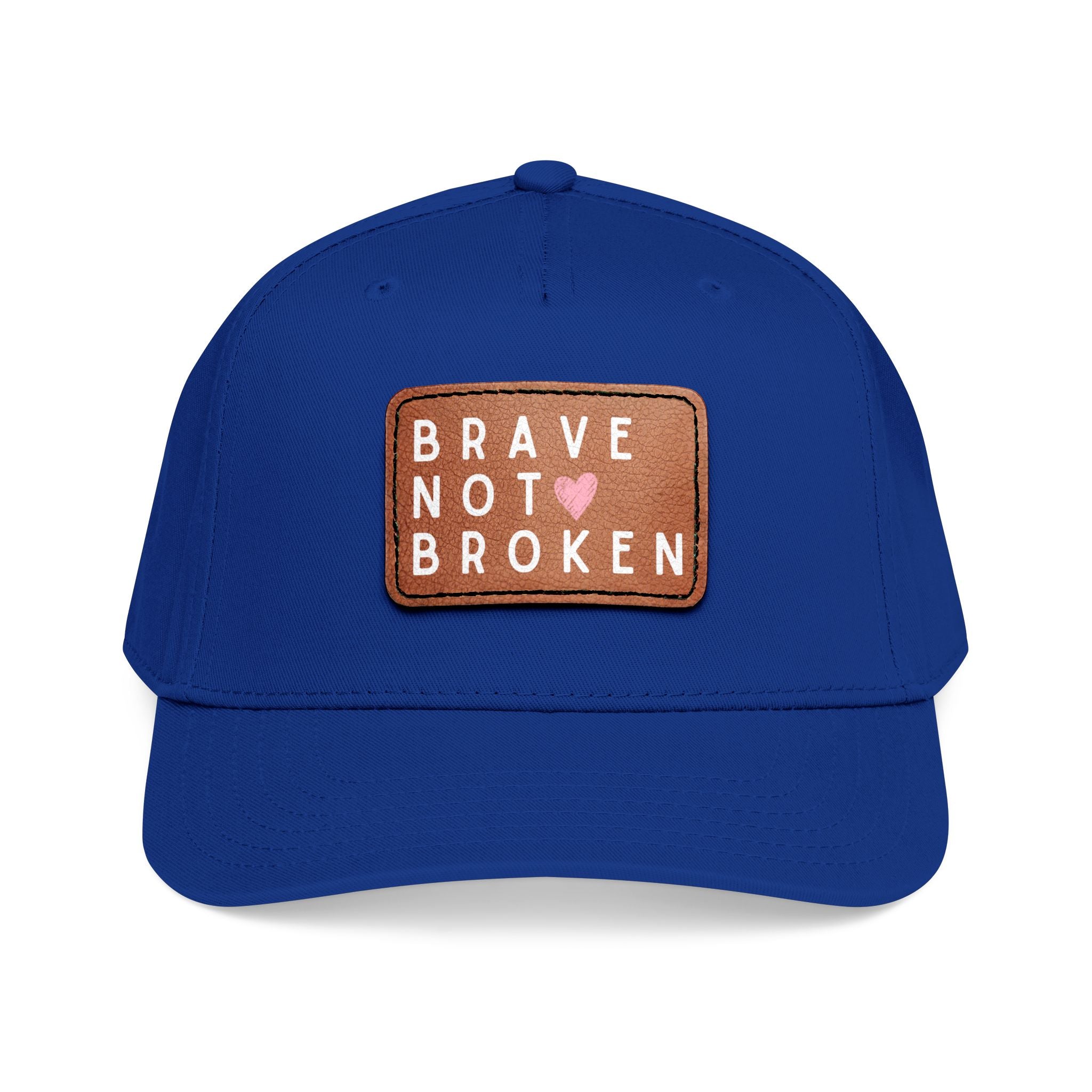Mid Profile Baseball Cap with Leather Patch (Rectangle)