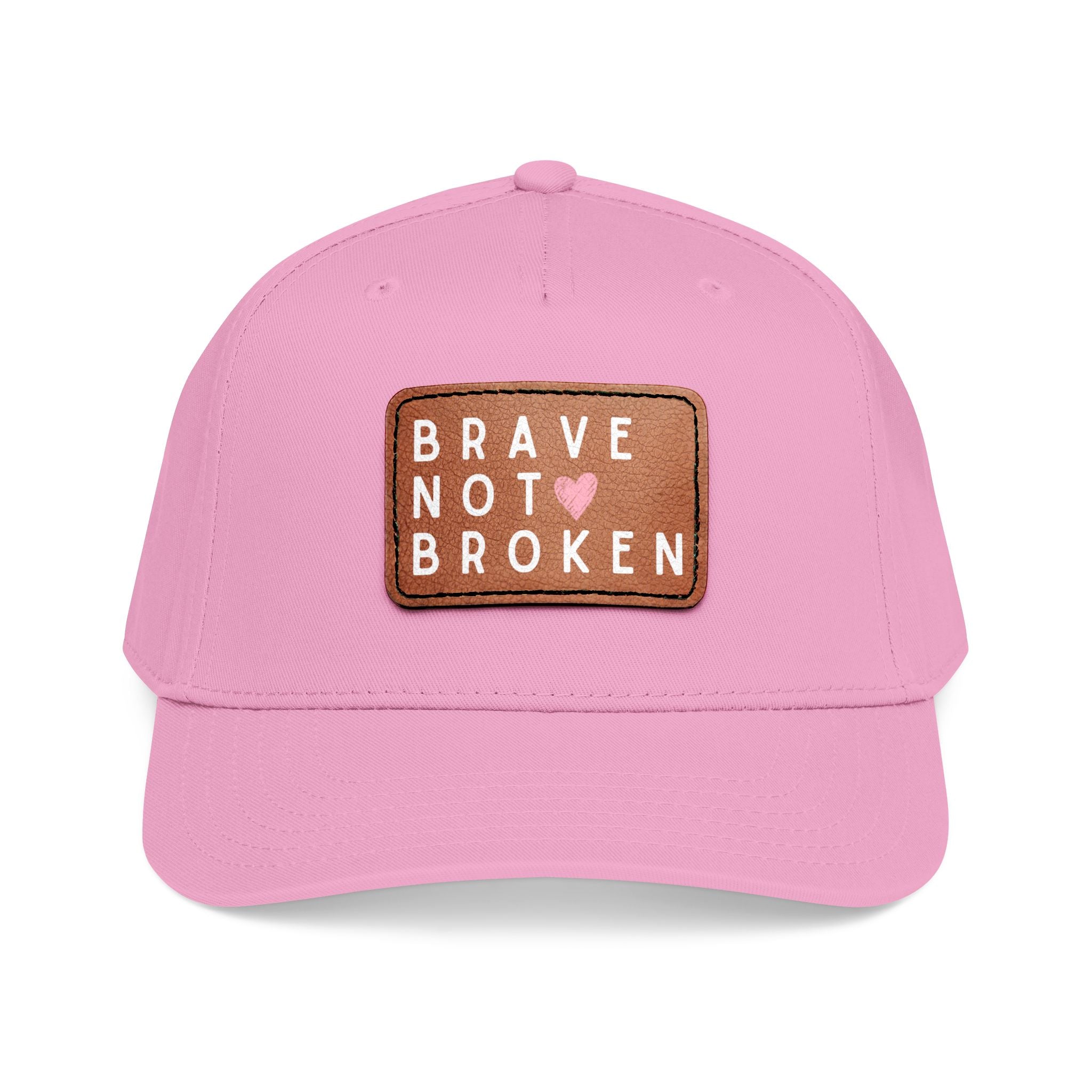 Mid Profile Baseball Cap with Leather Patch (Rectangle)