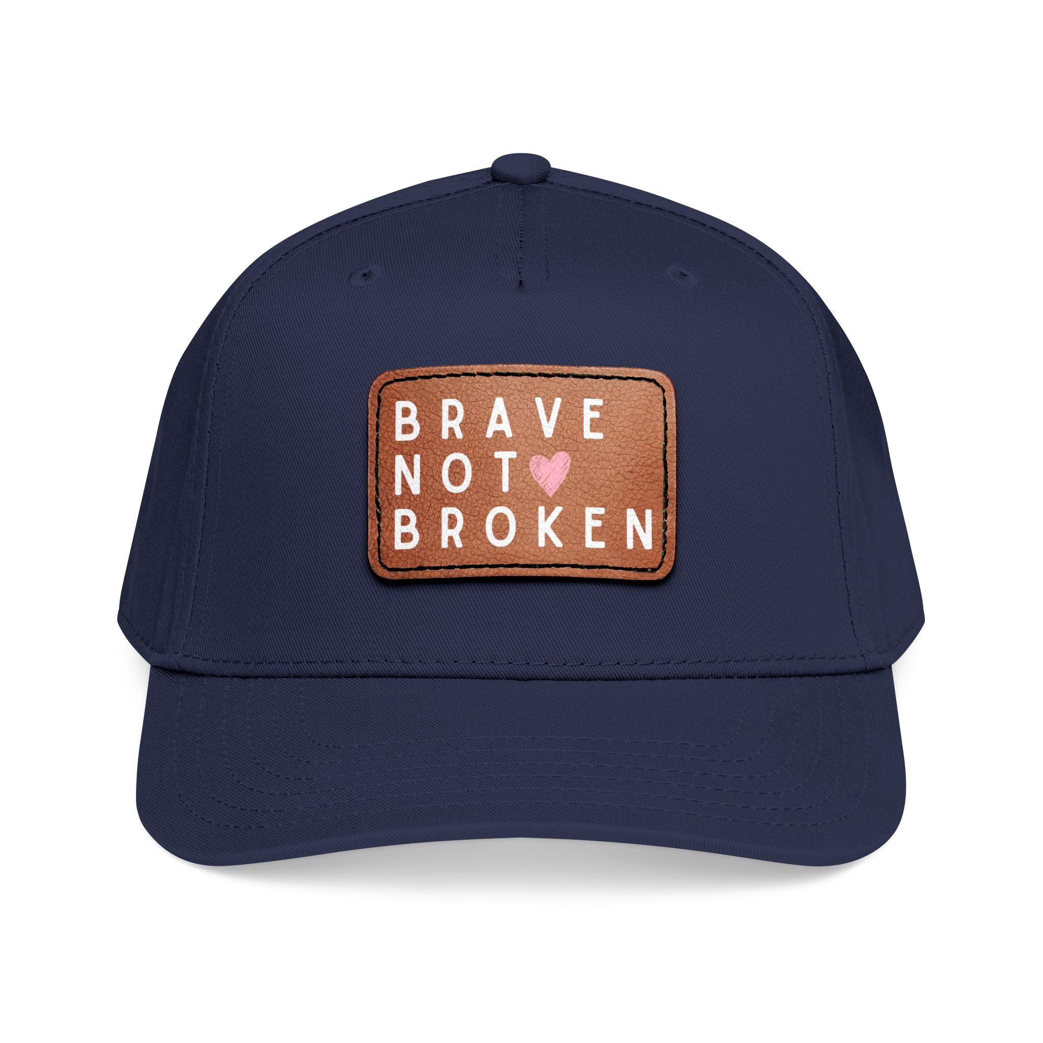 Mid Profile Baseball Cap with Leather Patch (Rectangle)