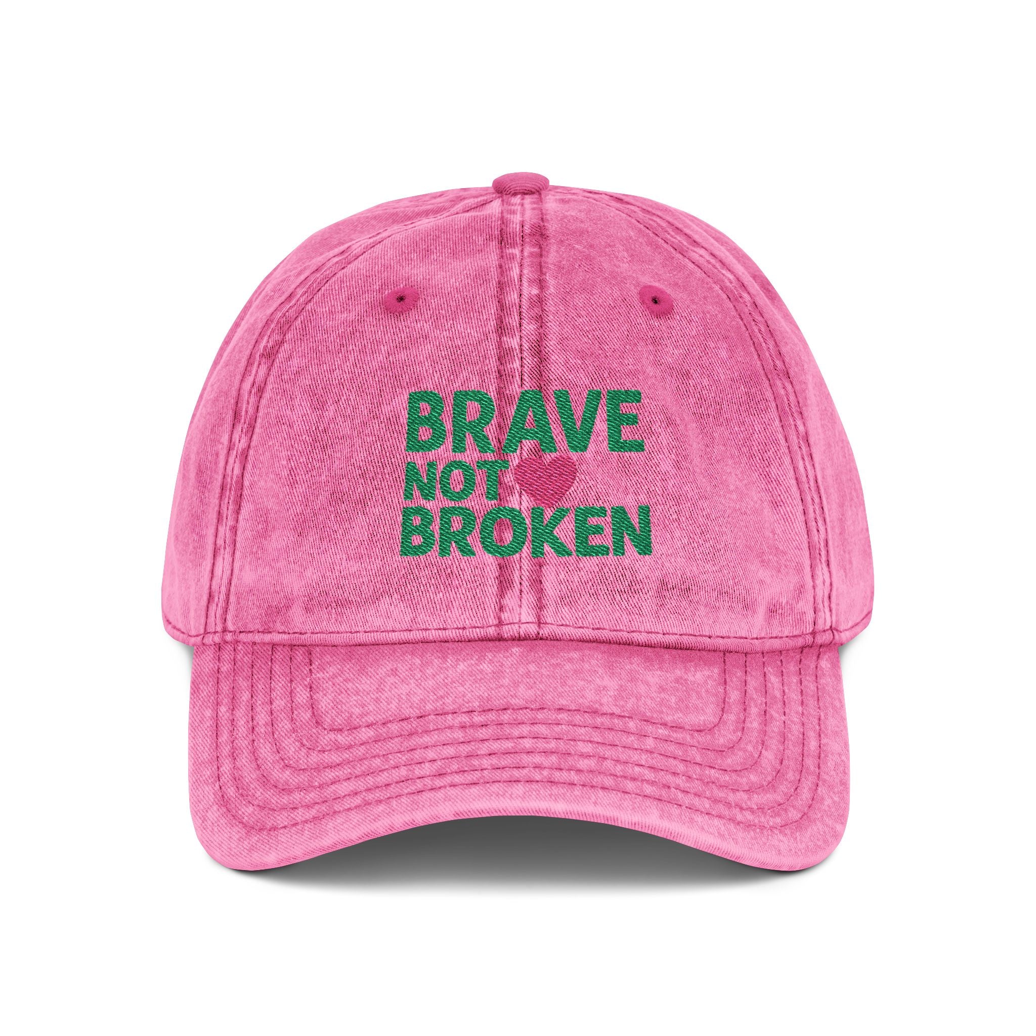 Brave Not Broken Embroidered Vintage Cap