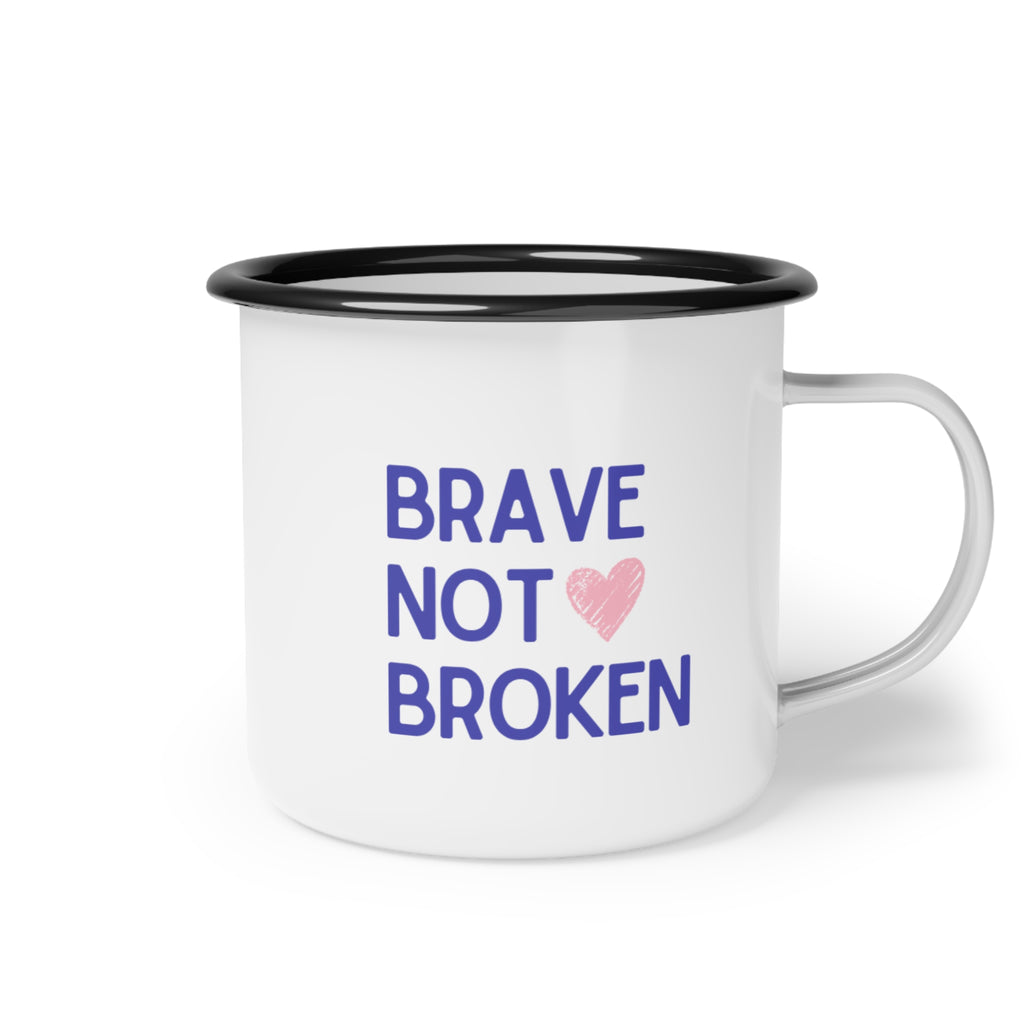Brave Not Broken Enamel Camp Cup