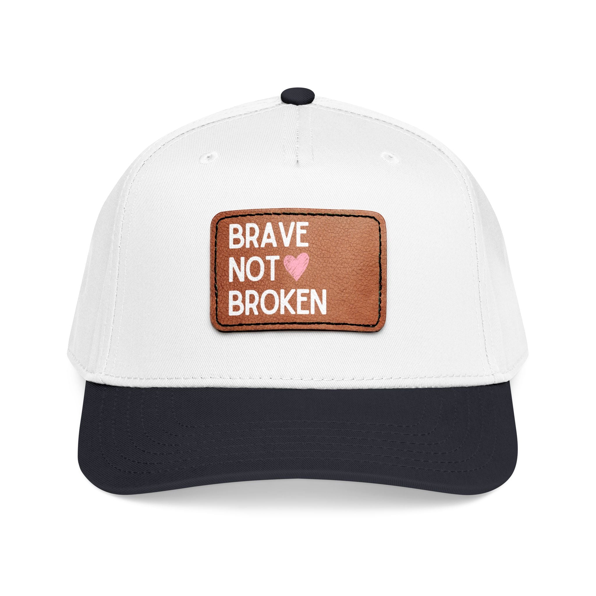 Mid Profile Baseball Cap with Leather Patch (Rectangle)