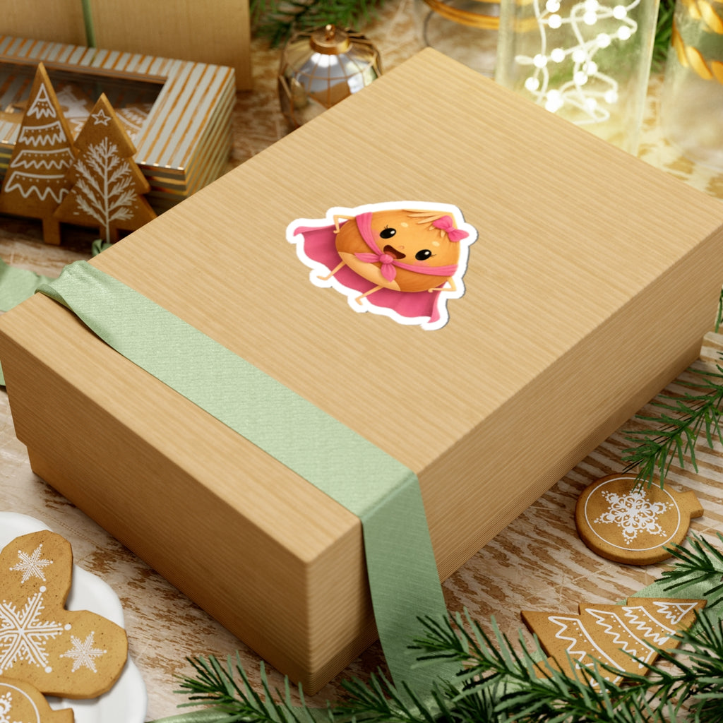 Hazelnut Superhero 3" x 3" Cut-Out Sticker