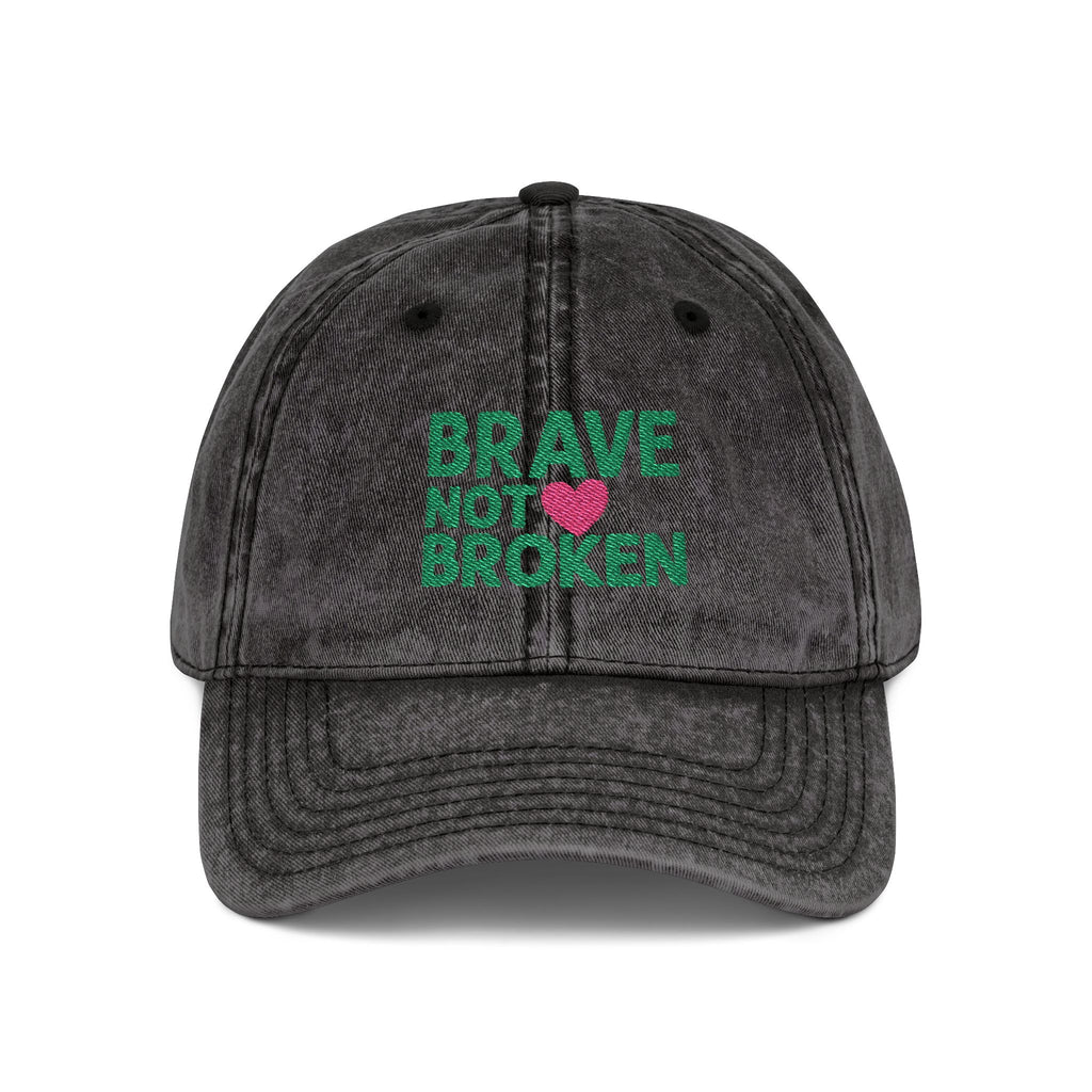 Brave Not Broken Embroidered Vintage Cap
