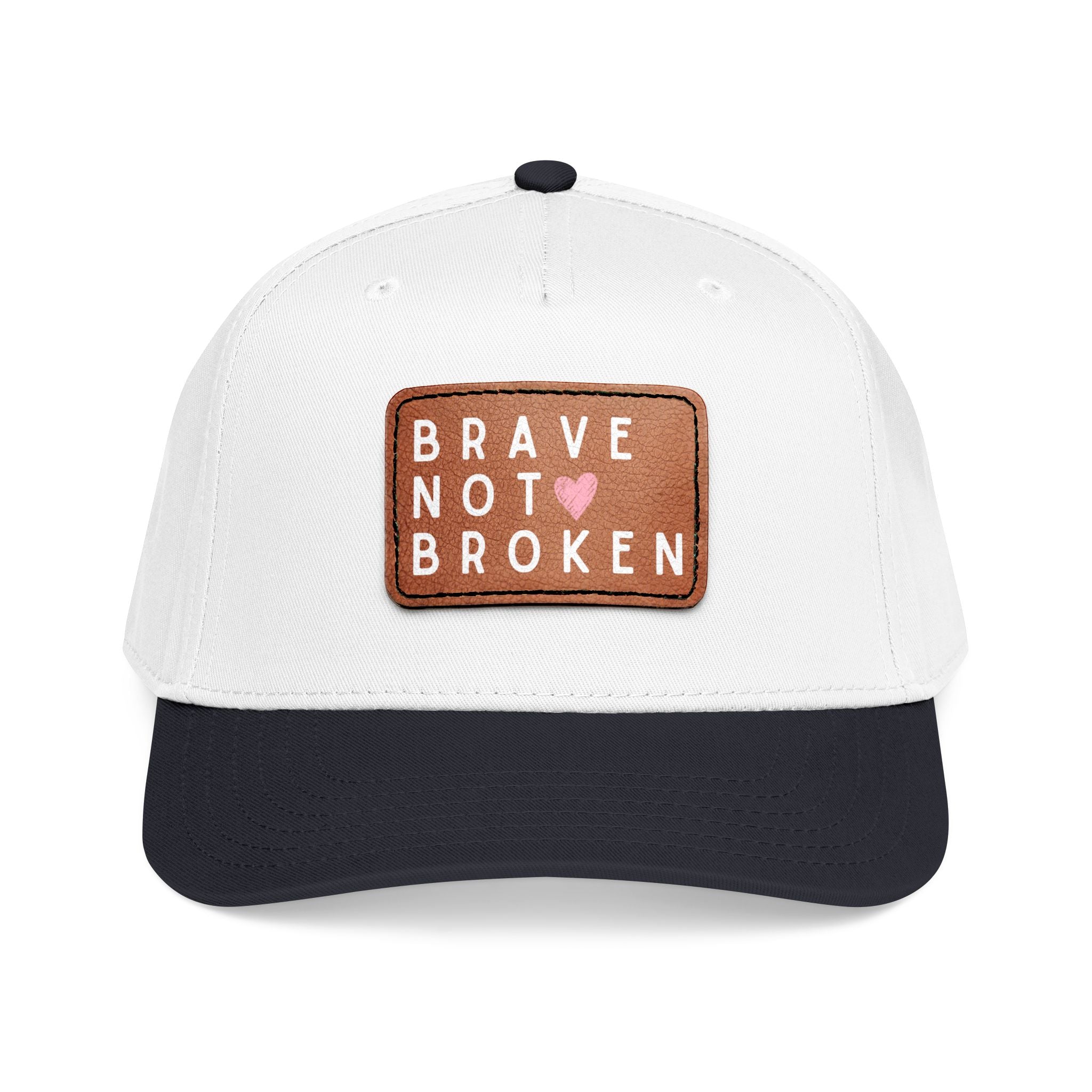 Mid Profile Baseball Cap with Leather Patch (Rectangle)