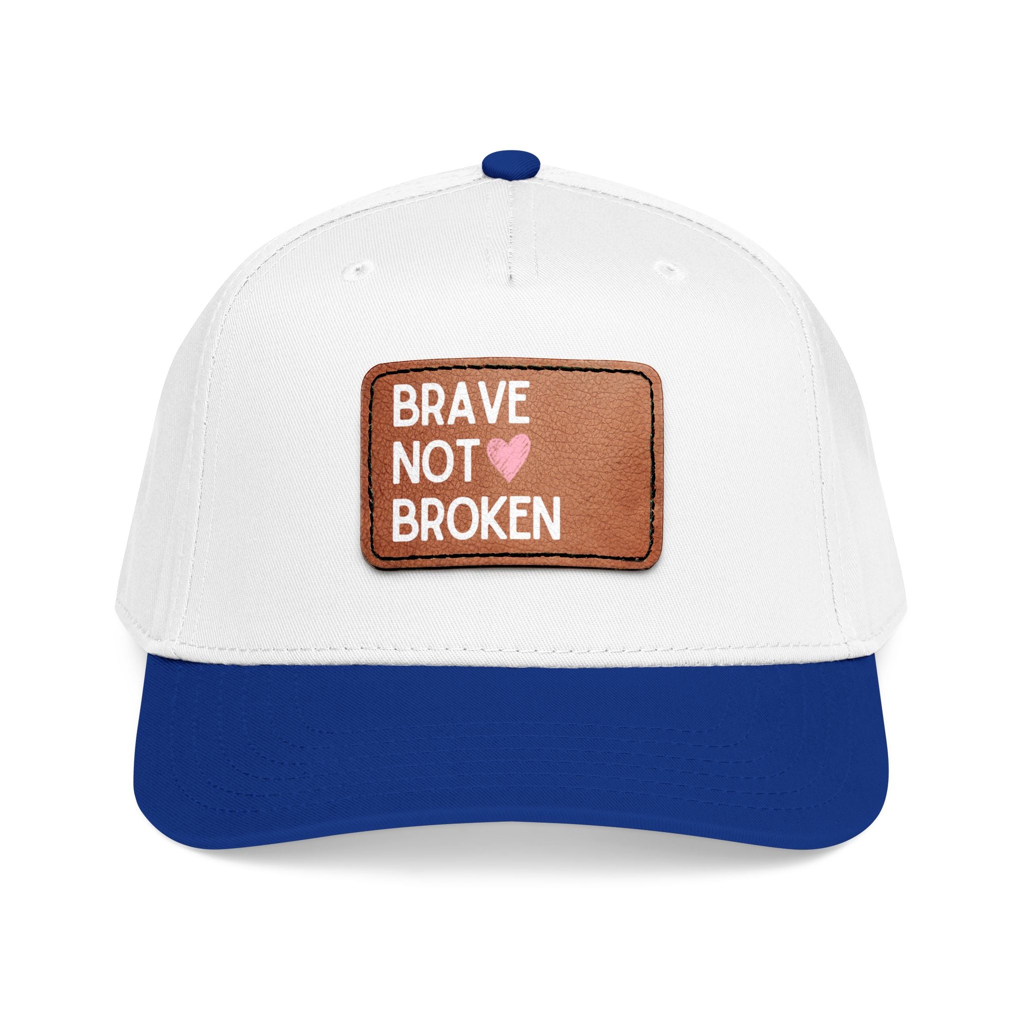 Mid Profile Baseball Cap with Leather Patch (Rectangle)