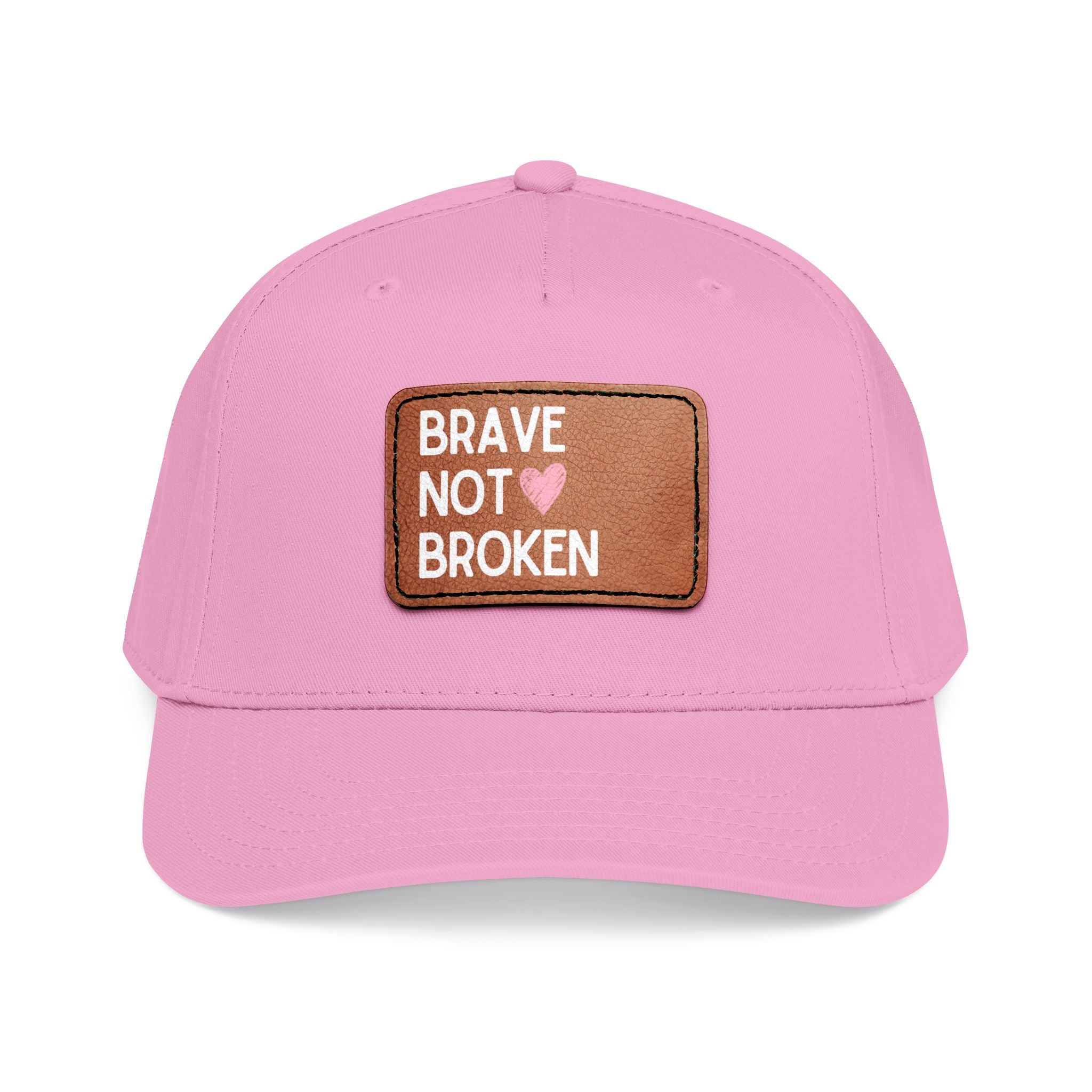 Mid Profile Baseball Cap with Leather Patch (Rectangle)