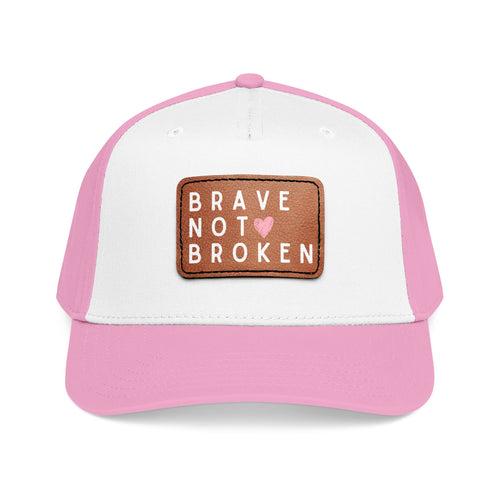 Mid Profile Baseball Cap with Leather Patch (Rectangle)