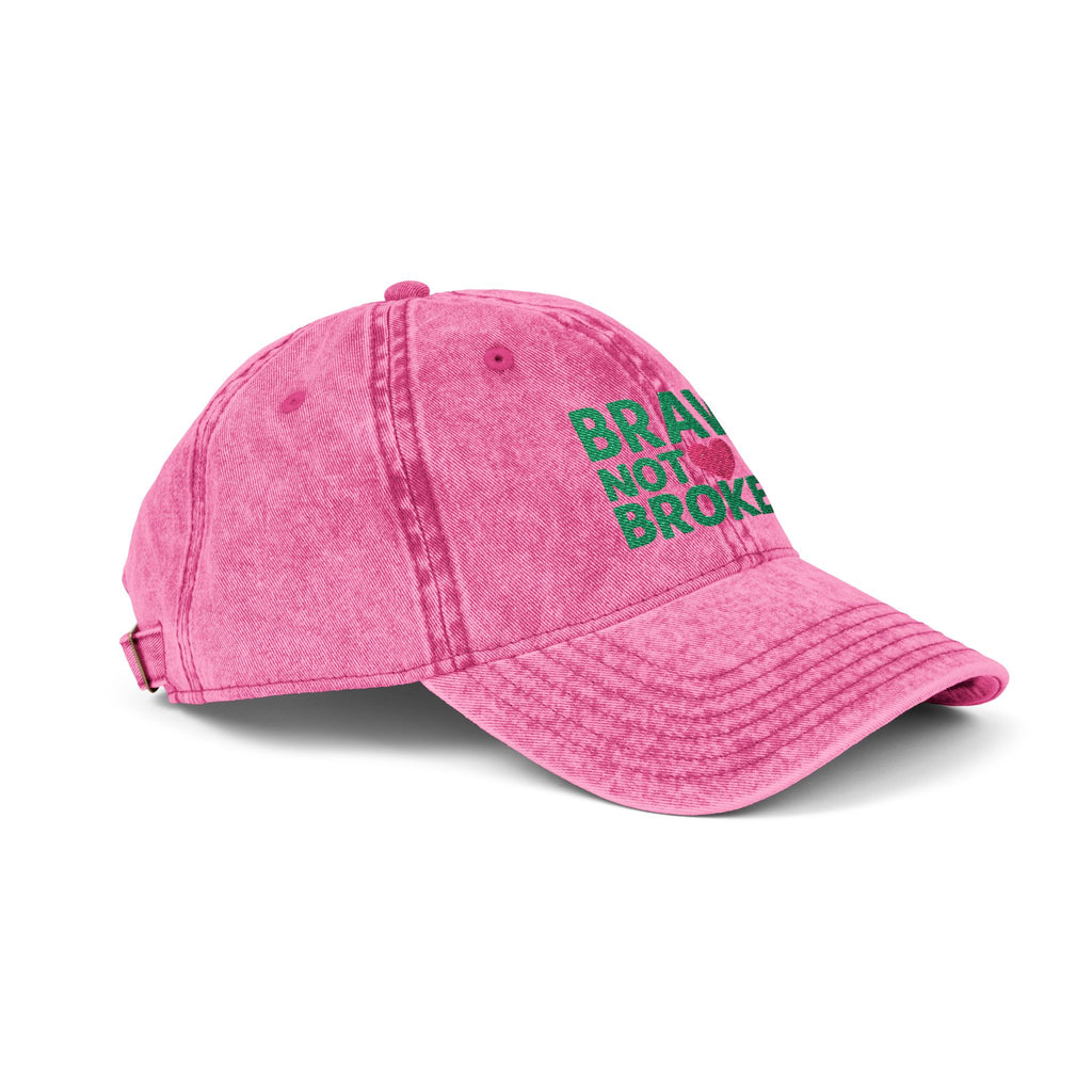 Brave Not Broken Embroidered Vintage Cap